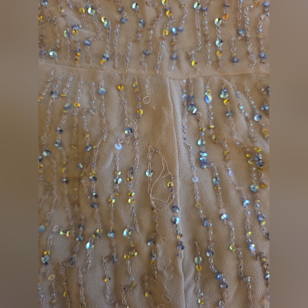 Zara Embellished Sequin Romper – Nude / Champagne Tone - Picture 4 of 4